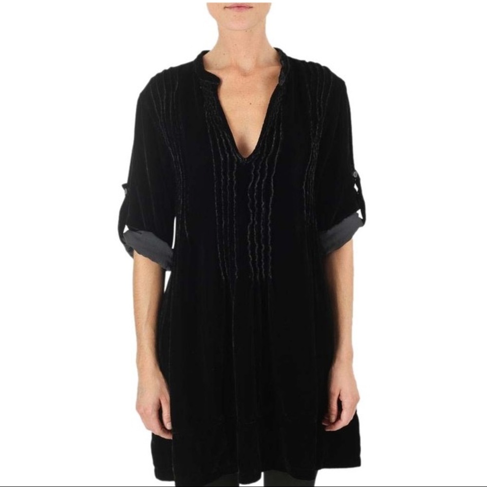 NWOT CP Shades Blk Velvet Regina Tunic/Dress